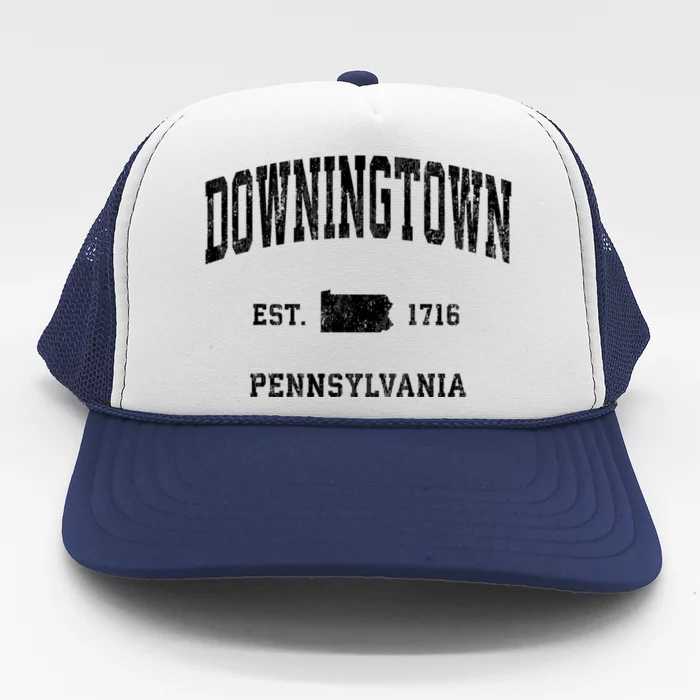 Downingtown Pennsylvania Pa Vintage Athletic Sports Trucker Hat