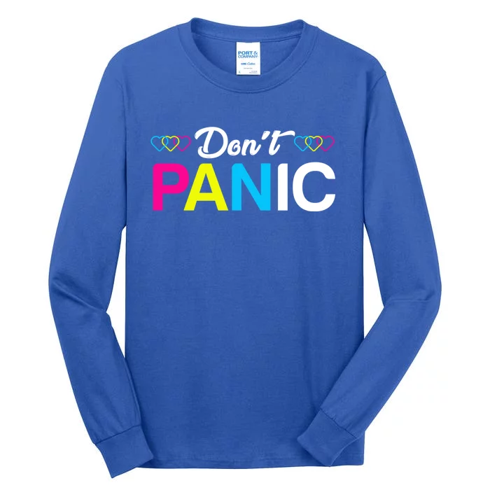 Dont Panic Pansexual Pride Pun Lgbt Rights Humor Art Designe Cool Gift Tall Long Sleeve T-Shirt