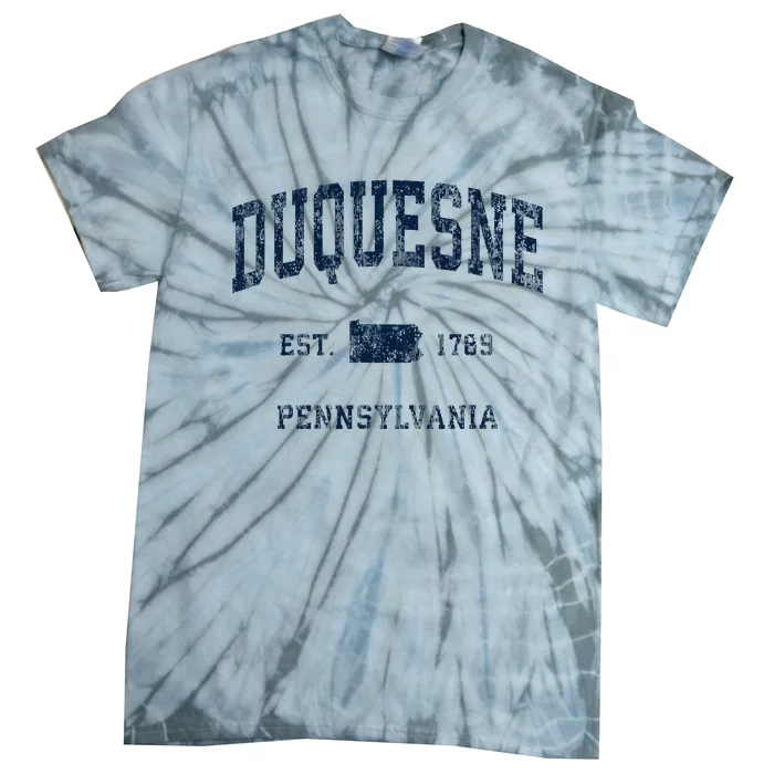 Duquesne Pennsylvania Pa Vintage Athletic Sports Design Tie-Dye T-Shirt