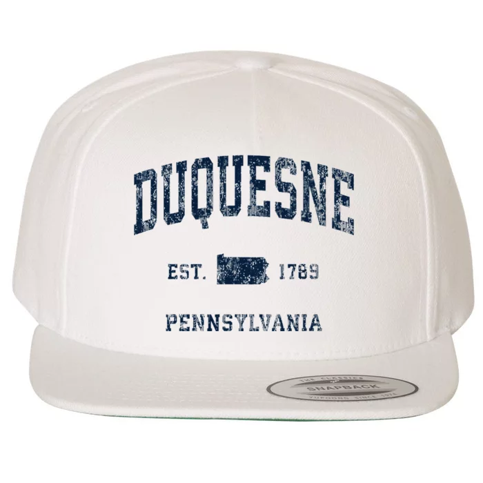 Duquesne Pennsylvania Pa Vintage Athletic Sports Design Wool Snapback Cap