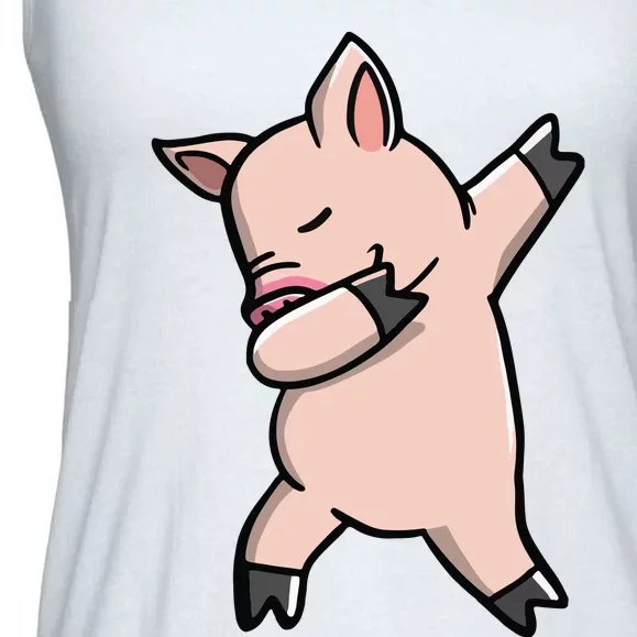 Dabbing Piggy Piglet Costume Ladies Essential Flowy Tank