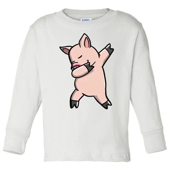 Dabbing Piggy Piglet Costume Toddler Long Sleeve Shirt