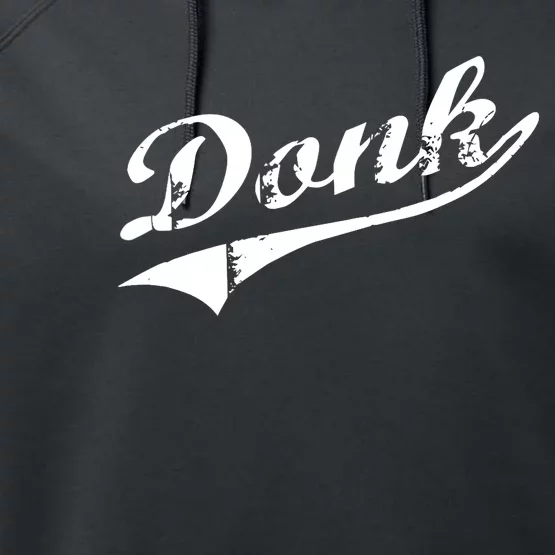 Donk Poker Player Retro Distressed Style Performance Fleece Hoodie