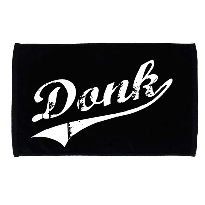 Donk Poker Player Retro Distressed Style Microfiber Hand Towel