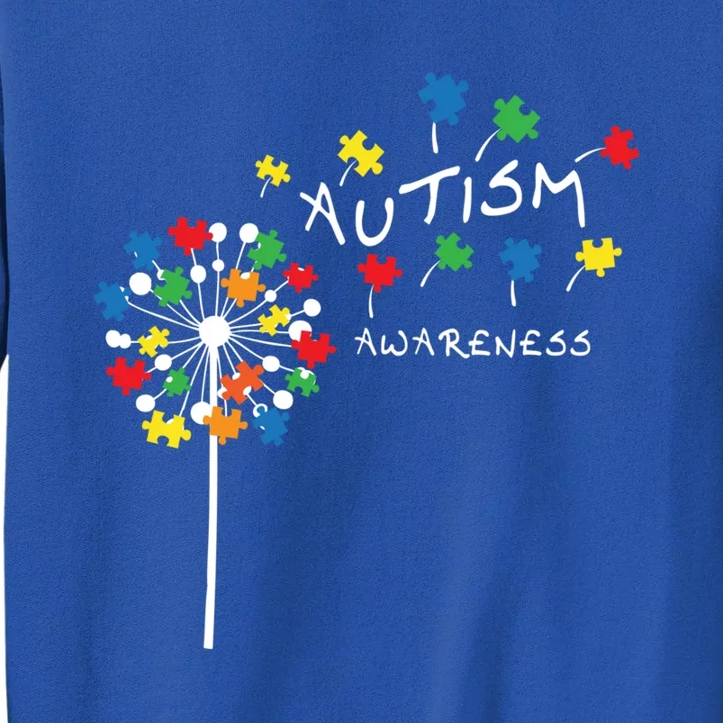 Dandelion Puzzle Piece Cool Autism Awareness Gift Tall Sweatshirt