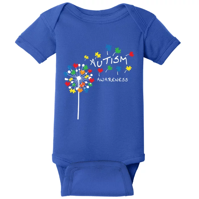 Dandelion Puzzle Piece Cool Autism Awareness Gift Baby Bodysuit