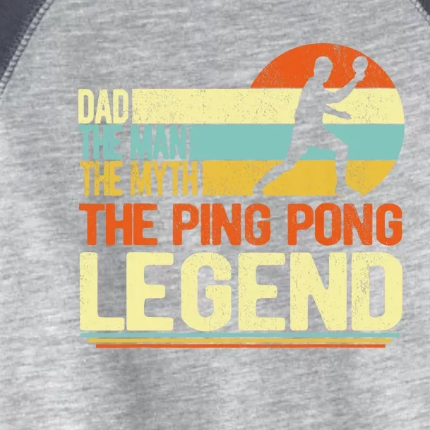 Dad Ping Pong Player Paddle Ball Ping Pong Legend Retro Toddler Fine Jersey T-Shirt