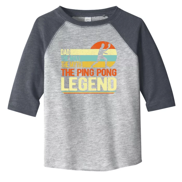 Dad Ping Pong Player Paddle Ball Ping Pong Legend Retro Toddler Fine Jersey T-Shirt