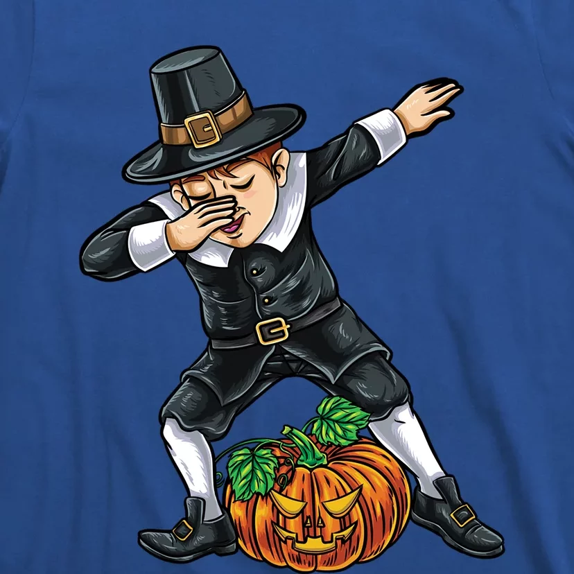 Dabbing Pilgrim Pumpkin Thanksgiving Cool Gift T-Shirt