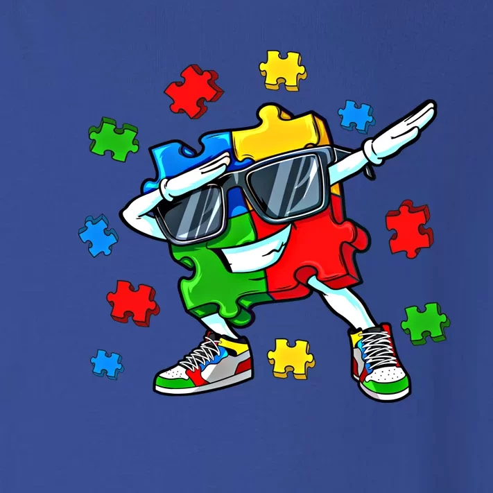 Dabbing Puzzle Pieces Autism Awareness Day Dab Gift Toddler Long Sleeve Shirt