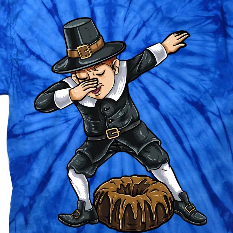 Dabbing Pilgrim Pound Cake Thanksgiving Great Gift Tie-Dye T-Shirt