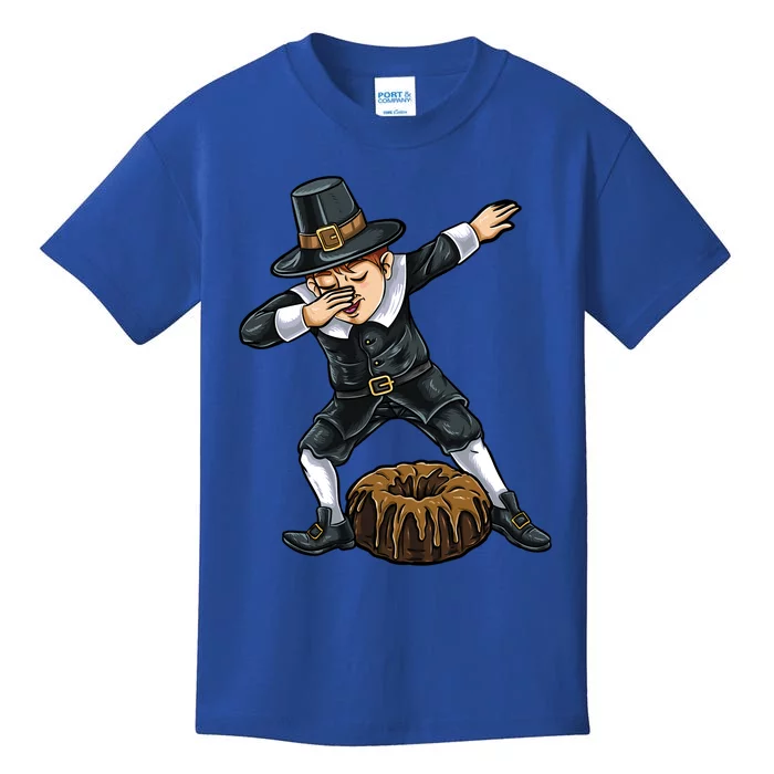 Dabbing Pilgrim Pound Cake Thanksgiving Great Gift Kids T-Shirt