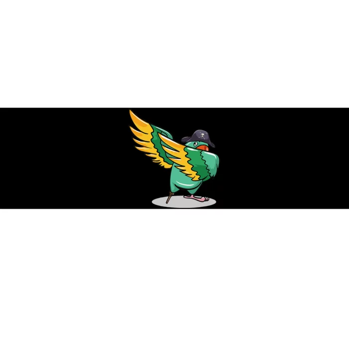 Dabbing Pirate Parrot Gift Illustration Bird Lovers Bumper Sticker