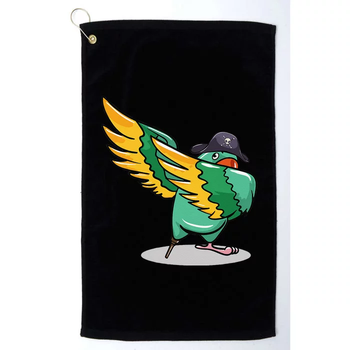 Dabbing Pirate Parrot Gift Illustration Bird Lovers Platinum Collection Golf Towel