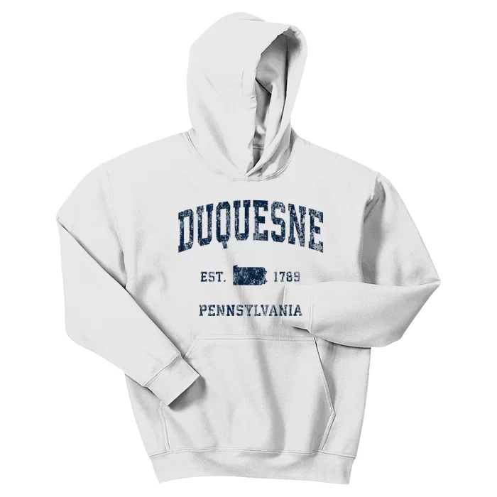 Duquesne Pennsylvania Pa Vintage Athletic Sports Design Kids Hoodie