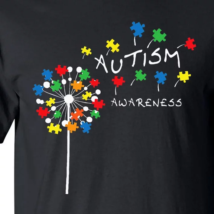 Dandelion Puzzle Piece Cool Autism Awareness Gift Tall T-Shirt