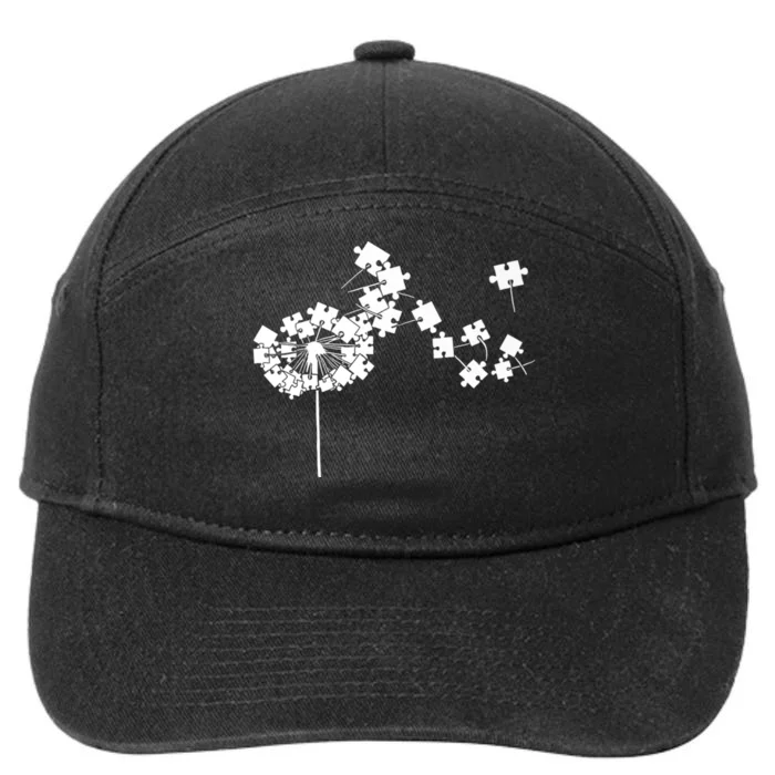 Dandelion puzzle pieces Autism awareness Premium 7-Panel Snapback Hat