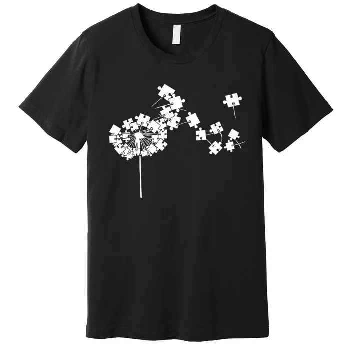 Dandelion puzzle pieces Autism awareness Premium Premium T-Shirt