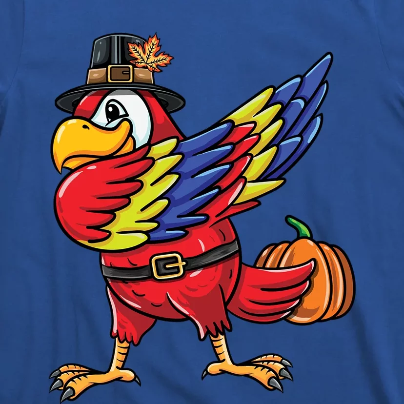 Dabbing Pilgrim Parrot Thanksgiving Bird Meaningful Gift T-Shirt