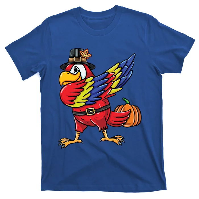 Dabbing Pilgrim Parrot Thanksgiving Bird Meaningful Gift T-Shirt