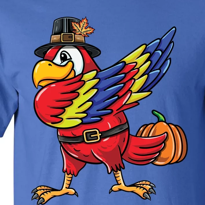 Dabbing Pilgrim Parrot Thanksgiving Bird Meaningful Gift Tall T-Shirt