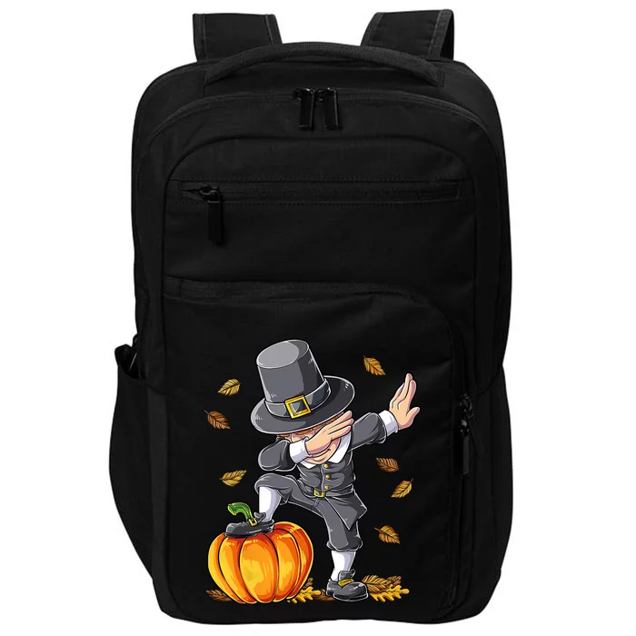 Dabbing Pilgrim Pumpkin Thanksgiving Day Funny Dab Great Gift Impact Tech Backpack