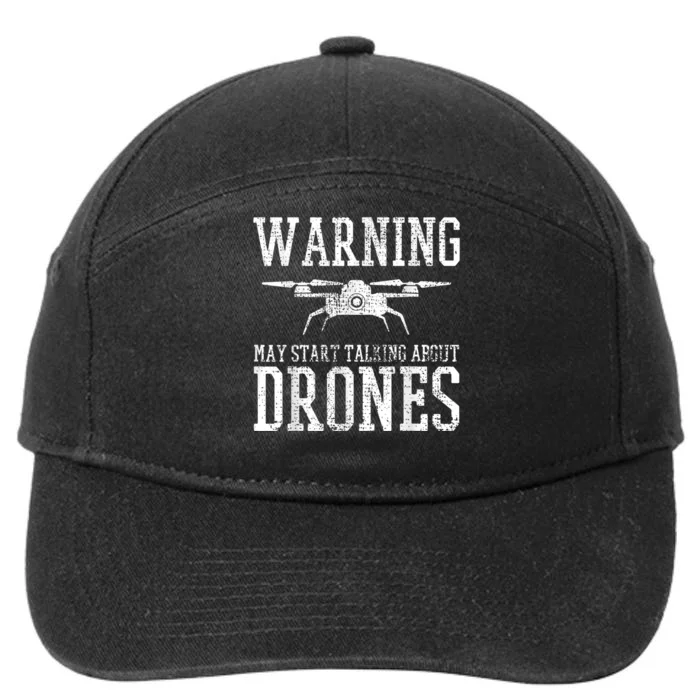 Drone Pilot Quadrocopter Flying Gift 7-Panel Snapback Hat