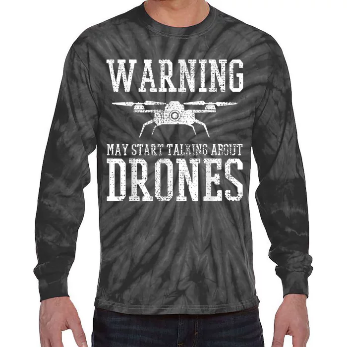 Drone Pilot Quadrocopter Flying Gift Tie-Dye Long Sleeve Shirt