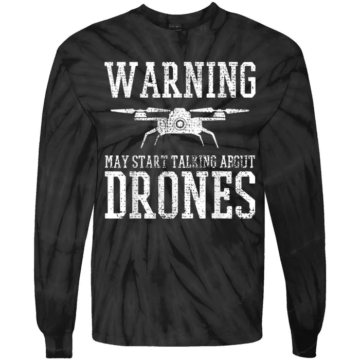 Drone Pilot Quadrocopter Flying Gift Tie-Dye Long Sleeve Shirt