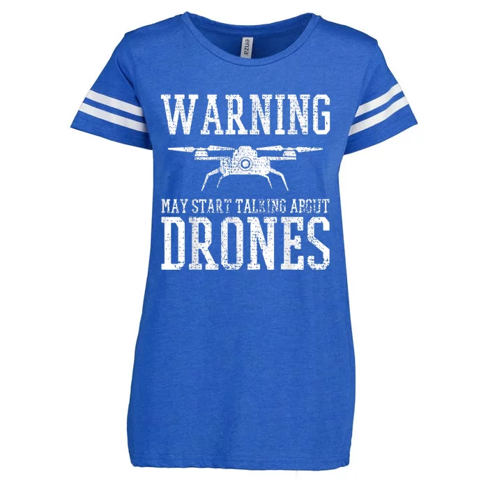 Drone Pilot Quadrocopter Flying Gift Enza Ladies Jersey Football T-Shirt