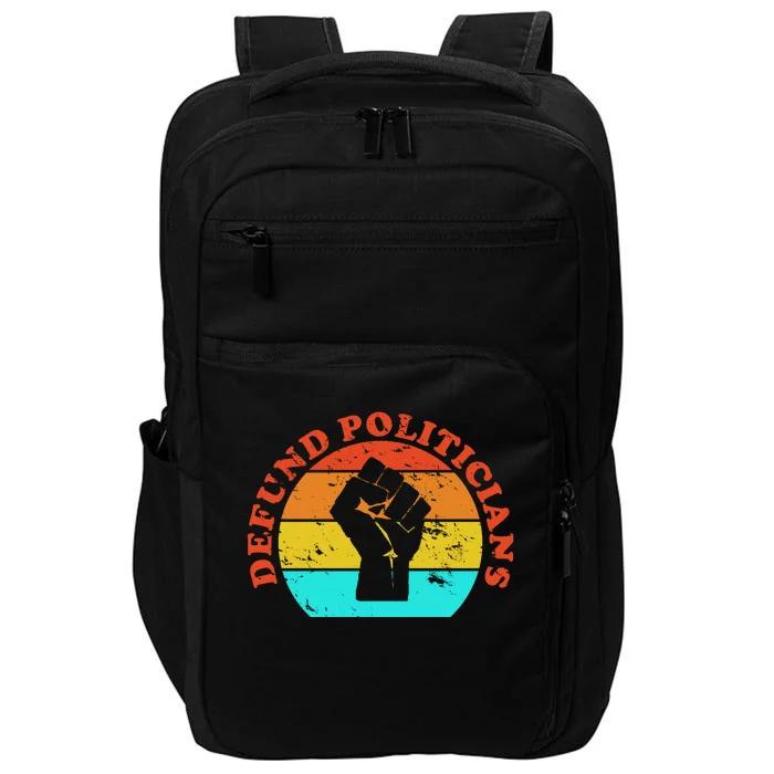 Defund Politicians Retro Impact Tech Backpack