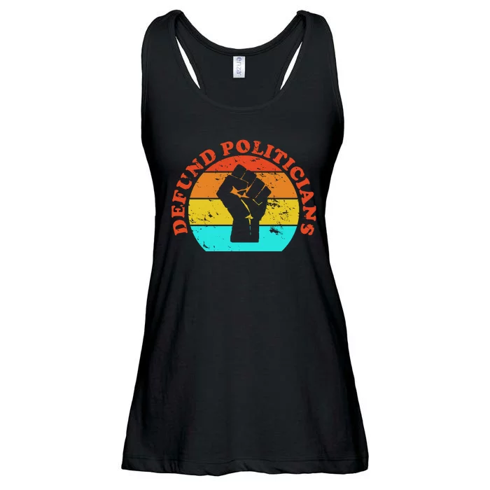 Defund Politicians Retro Ladies Essential Flowy Tank