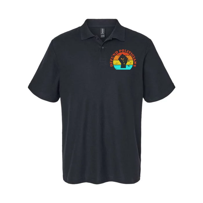 Defund Politicians Retro Softstyle Adult Sport Polo