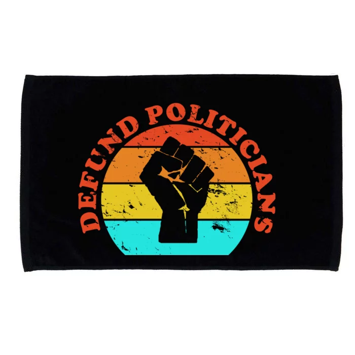 Defund Politicians Retro Microfiber Hand Towel