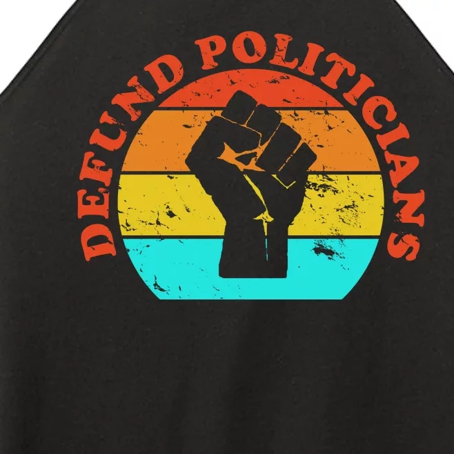 Defund Politicians Retro Women’s Perfect Tri Rocker Tank