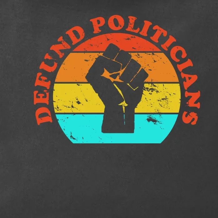 Defund Politicians Retro Zip Tote Bag