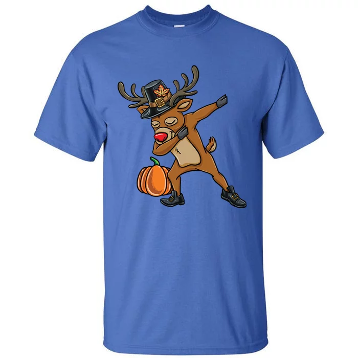 Dabbing Pilgrim Reindeer Thanksgiving Gift Tall T-Shirt