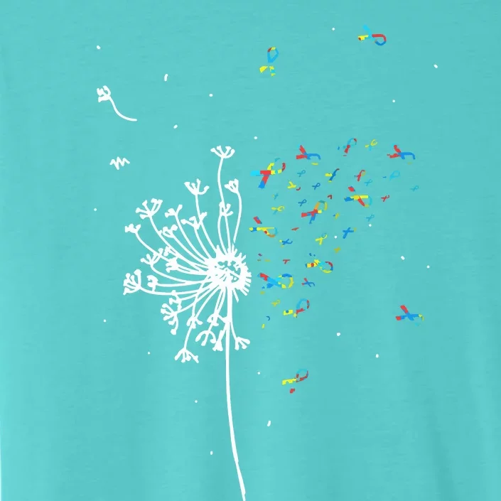 Dandelion Puzzle Ribbon Inspirational Autism Awareness Gift ChromaSoft Performance T-Shirt