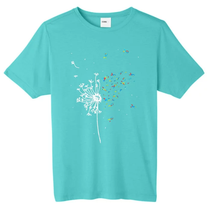 Dandelion Puzzle Ribbon Inspirational Autism Awareness Gift ChromaSoft Performance T-Shirt