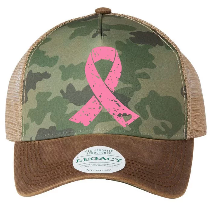 Distressed Pink Ribbon, Breast Cancer Legacy Tie Dye Trucker Hat