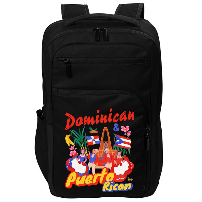 Dominican & Puerto Rican Flag Impact Tech Backpack