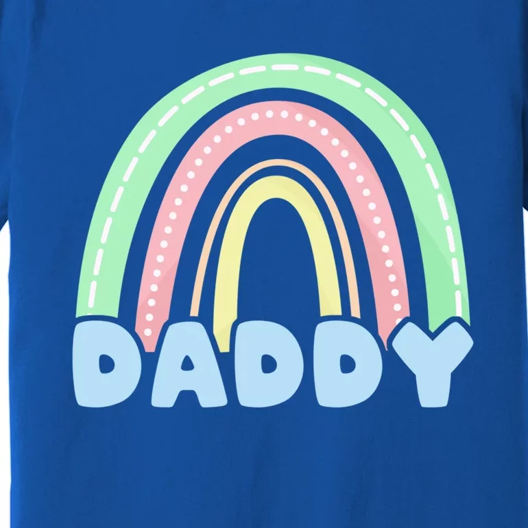 Dad Pastel Rainbow Family 1st Birthday Party Gift Premium T-Shirt