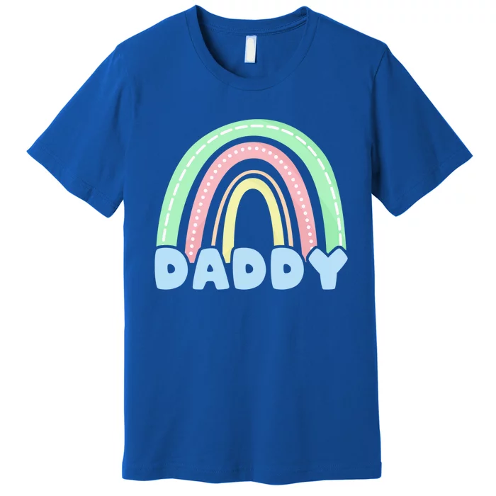 Dad Pastel Rainbow Family 1st Birthday Party Gift Premium T-Shirt