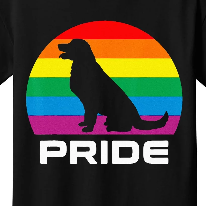 Dog Pride Rainbow Dog Kids T-Shirt