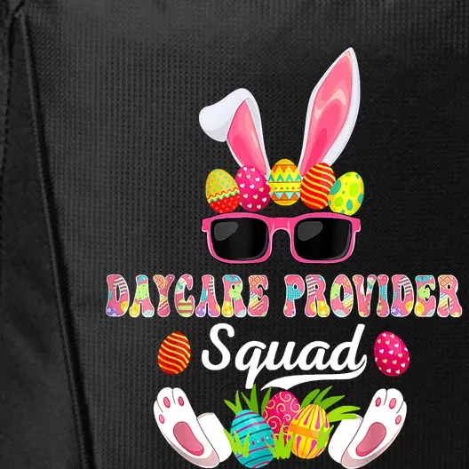 Daycare Provider Squad Costume Bunny Sunglasses Easter Eggs City Backpack