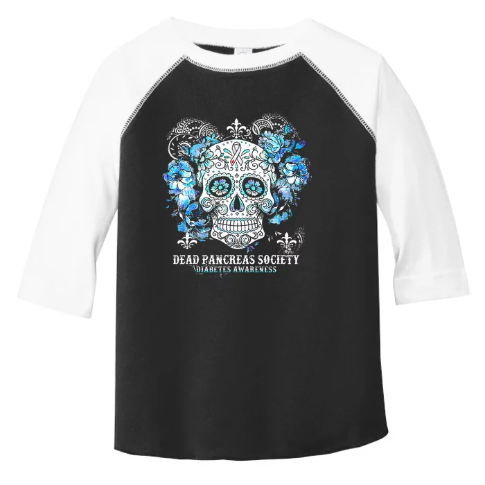 Dead Pancreas Society Diabetes Awareness Skull Flower Toddler Fine Jersey T-Shirt