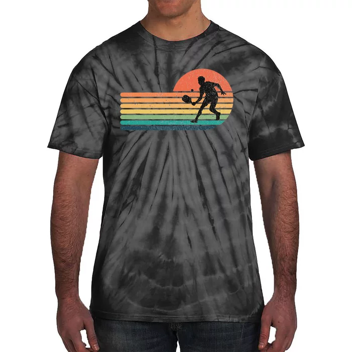 Distressed Pickleball Server Sunset Tie-Dye T-Shirt