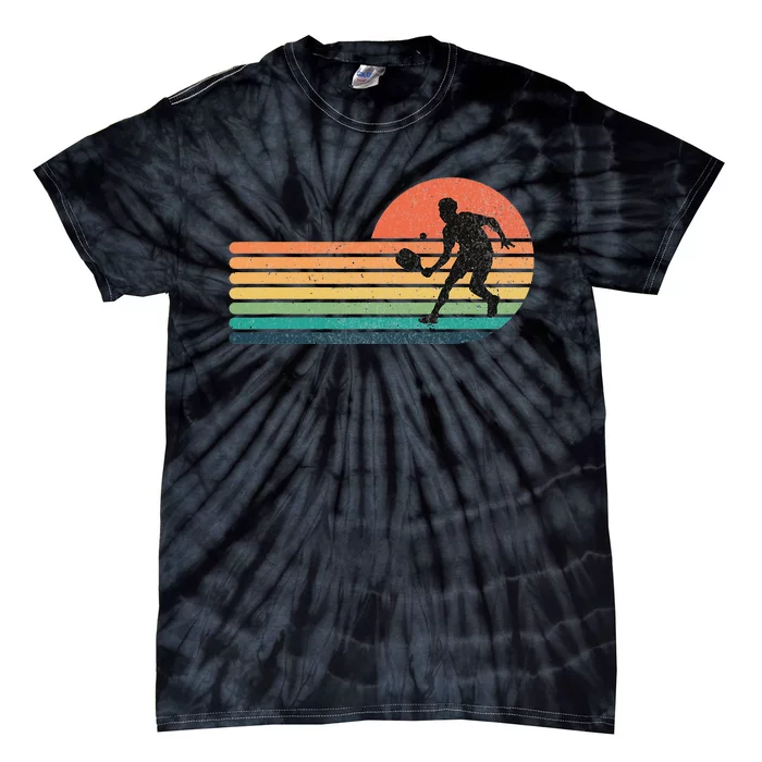 Distressed Pickleball Server Sunset Tie-Dye T-Shirt