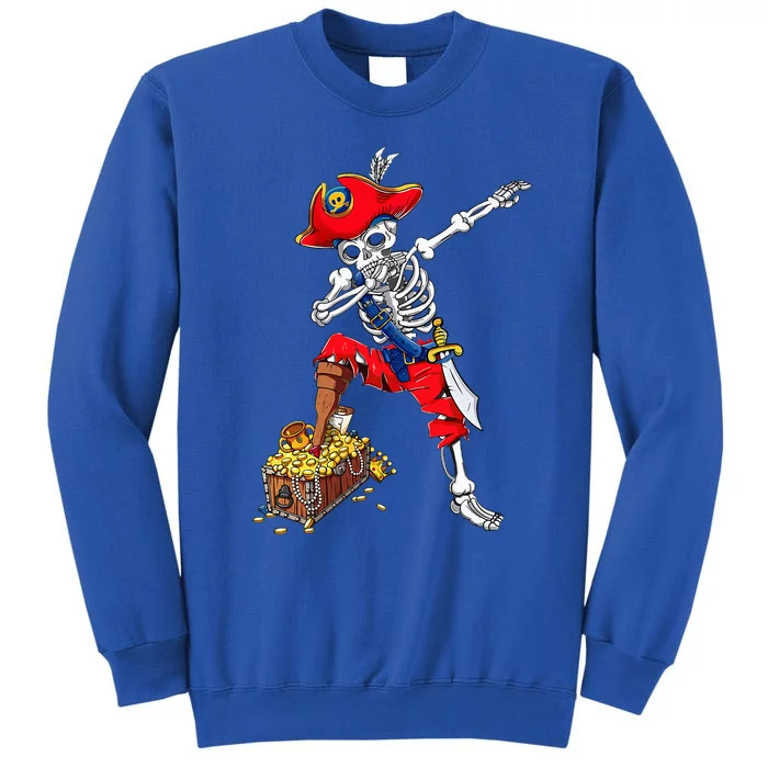 Dabbing Pirate Skeleton Dab Halloween Costume Gift Tall Sweatshirt