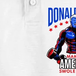 Donald Pump Swole America Trump Weight Lifting Gym Fitness Dry Zone Grid Performance Polo